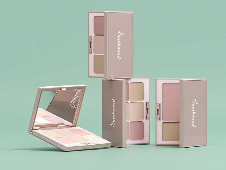 6色眼影盤空盤遮瑕盤包材定制