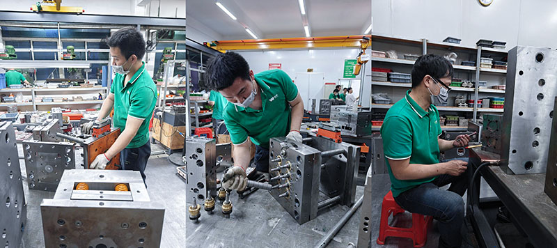 從3次試模問題看注塑模具供應(yīng)商選擇與合同風險規(guī)避-三張模具圖拼圖展示