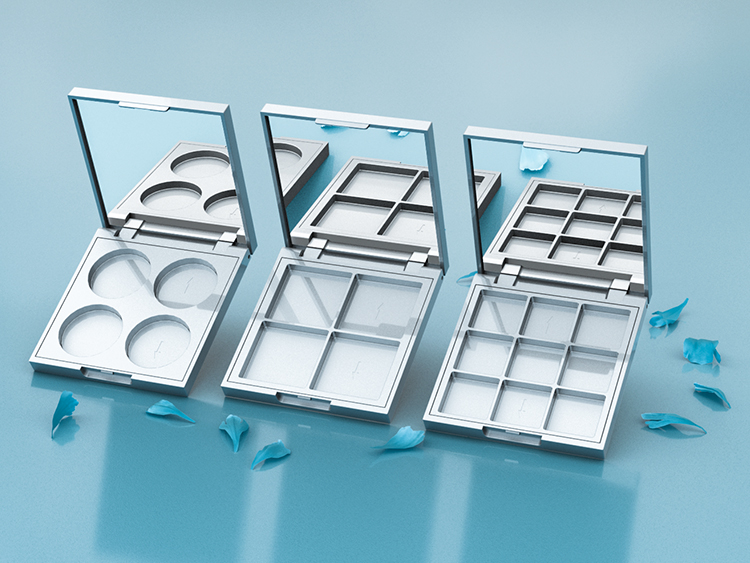 電鍍銀色空眼影盤注塑加工