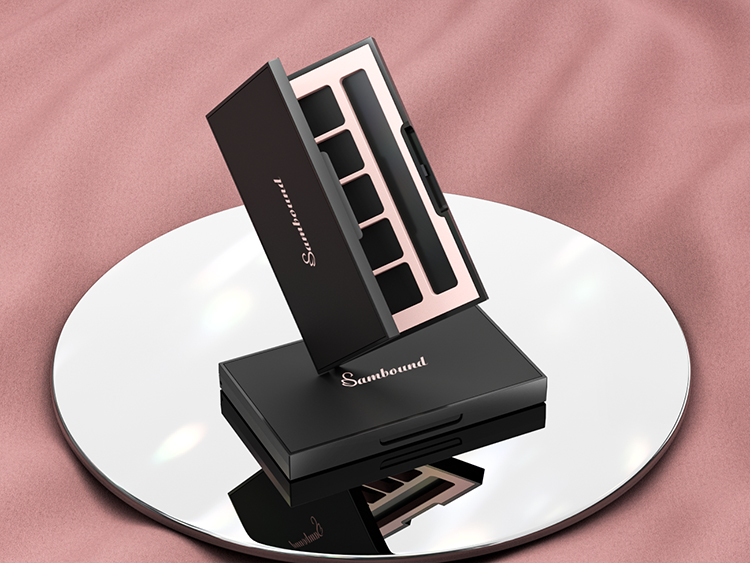 10格高質(zhì)感亞面空眼影盤包裝定制