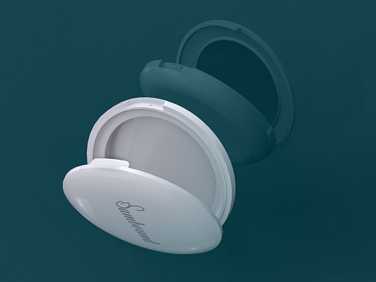 廠家定制圓形白色散粉盒分裝盒